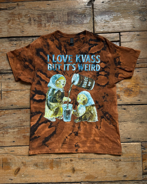 ‘I love kvass but it’s weird’ unisex bleach tie dye tee