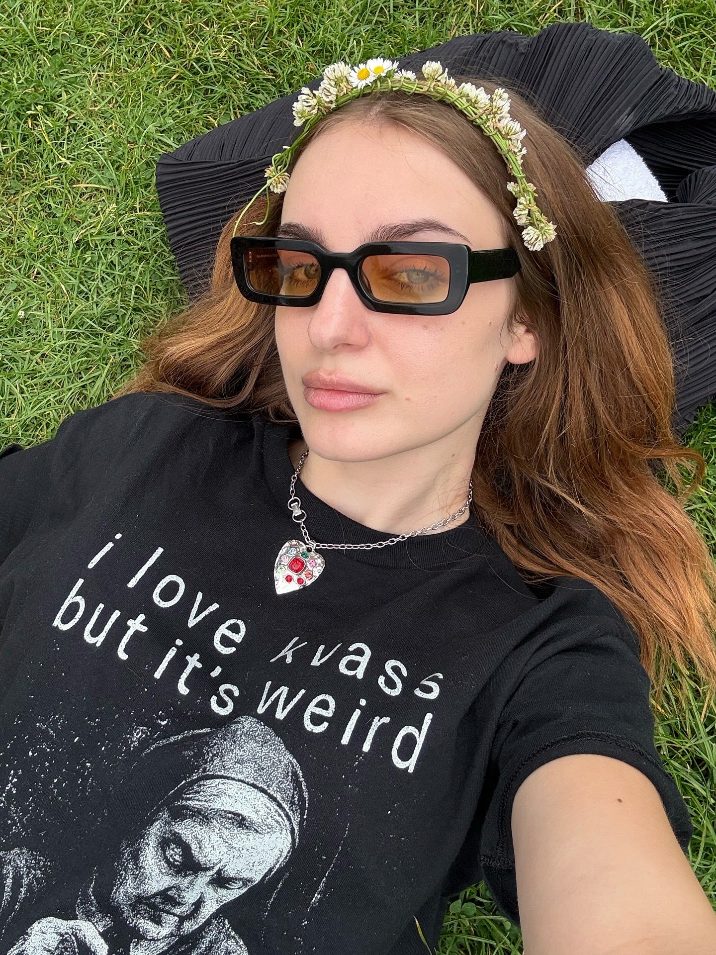 ‘I love kvass but it’s weird (Nun and Tabby Cat)’ Unisex tee