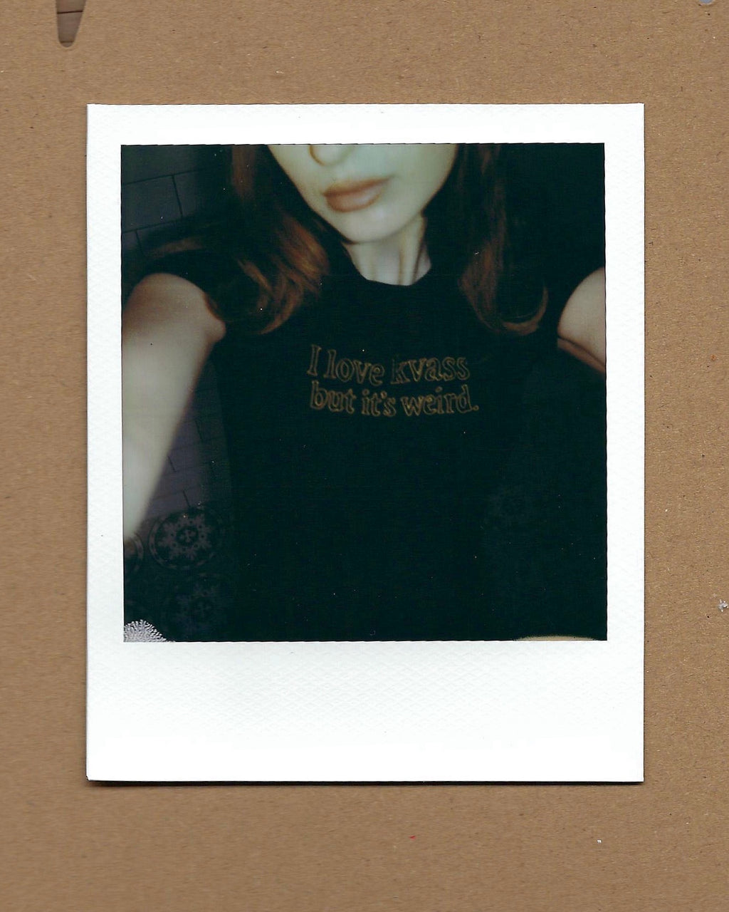‘I love kvass but it’s weird’ Embroidered Fitted Ladies Tee